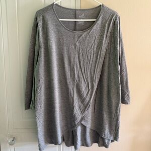 Belle Sky Charcoal Gray Women's Breastfeeding Nursing‎ Maternity Shirt XL